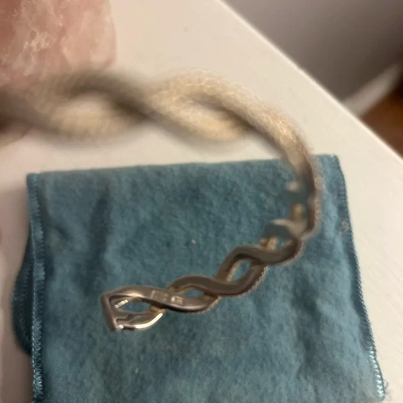 New Anna Beck Sterling Silver Braided Rope Cuff Bracelet - Picture 3 of 4